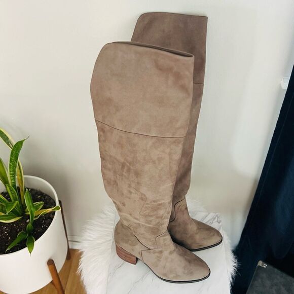 BP Luke Over The‎ Knee Suede Boot, Olive Green, Zip Close, Size 9.5, NWOT - Picture 8 of 11